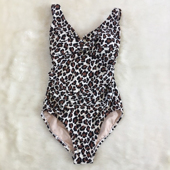 Leopard Print 1 Pcs Swimsuit - Picture 1 of 4